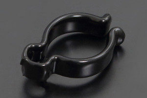 Clutch cable clamp coated