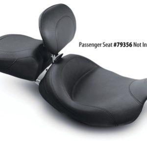 Standard Touring Solo Seat with Driver Backrest, Original, Black Front Width: 15"