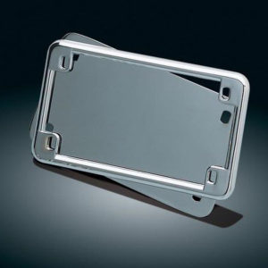 Kuryakyn Chrome number plate frame and backing plate K9166