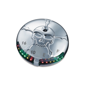 LED Zombie Fuel/Volt Gauge with Chrome Finish.