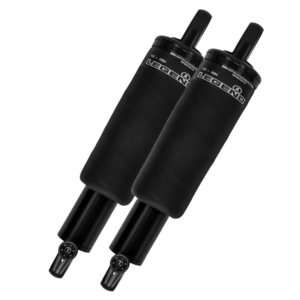 AERO Series, Rear Air Shock Absorbers with Black Finish. Fits M8 Road Glide 2017up.