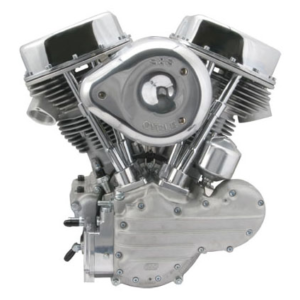 93″ Alternator/Generator Style Panhead Engine with Natural Finish. S&S