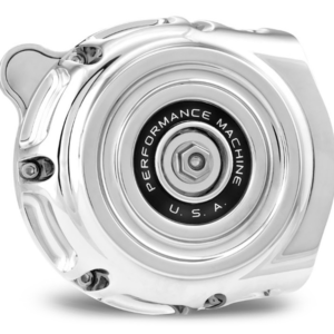 Performance Machine Vintage Air Cleaner Kit with Chrome Finish. Fits M8 Touring 2017up & Softail 2018up Models with 107ci Engine.