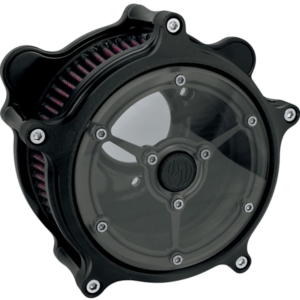 Roland Sands Design Clarity Air Cleaner Kit with Black Ops Finish. Fits Twin Cam 2008-2017 with Throttle-by-Wire & Twin Cam 2006-2017 with Screaming Eagle 58mm Throttle Body Upgrade.