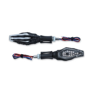 Kuryakyn Skeleton Hand Indiacator Pair K2529 Black and Chrome LED