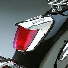 Show Chrome Tear Drop Tail Light Visor. 53-442