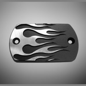 Highway Hawk Black Flame Master Cylinder Cover for Yamaha
