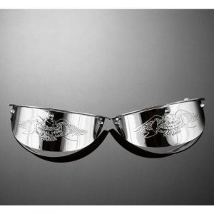 Highway Hawk 66-058 Live To Ride Spotlight Visors (Pair), 4.5 Inch