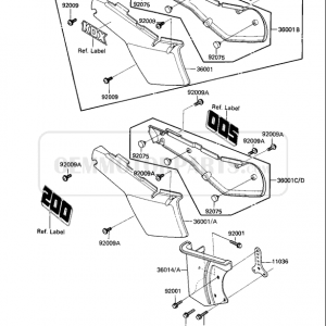 11036-1743 Chain Case Bracket-A KDX200/250