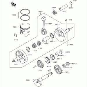 13008-1144 KAWASAKI - 1992 - KDX250 SR - PISTON RING SET