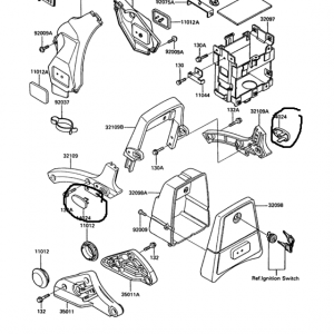 14024-1187  Cover,frame grip VN750 Twin
