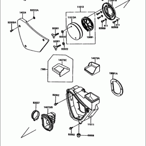14024-1620 COVER,AIR FILTER KDX200