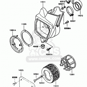 14025-1935 COVER,AIR FILTER CASE KX80