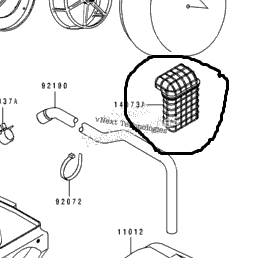14073-1576 KAWASAKI - 1999 - KLX650R - Air Cleaner