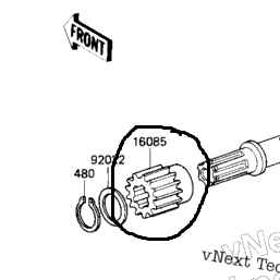 16085-1004 GEAR,OIL PUMP DRIVE Z1300
