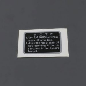 Z1 Chain Oil Tank Decal