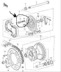 41050-1007 CAM SHAFT, BRAKE KX125