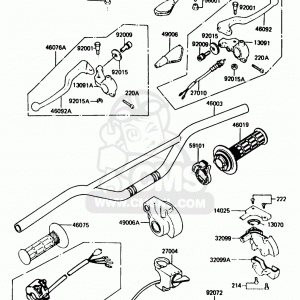 46091-1204, HOUSING-ASSY-CONTROL LEFT HAND SWITCH KDX