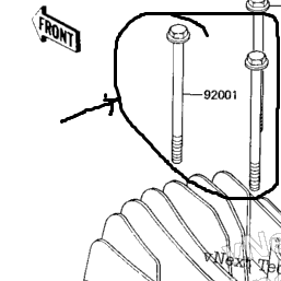 92001-1989 BOLT,FLANGED,8X105 KX60