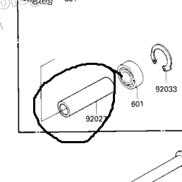 92027-1942 COLLAR,20.2X25.4X120. KX125/250/500