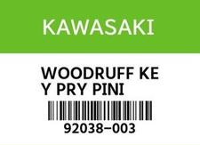 92038-003 WOODRUFF KEY. KE, KX, KDX, G3