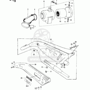 18001-167-21. Muffler Assy, F.black