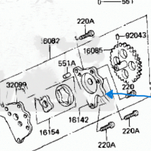 16142-1006 COVER OIL PUMP