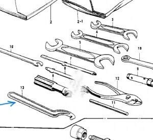 92108-007. WRENCH,HOOK,37mm.