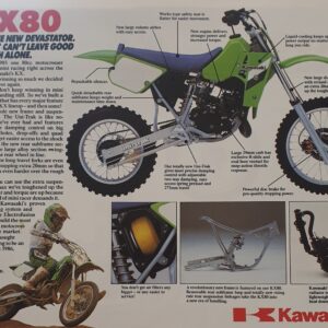 1986 KAWASAKI KX60 & KX80 SALES BROCHURE