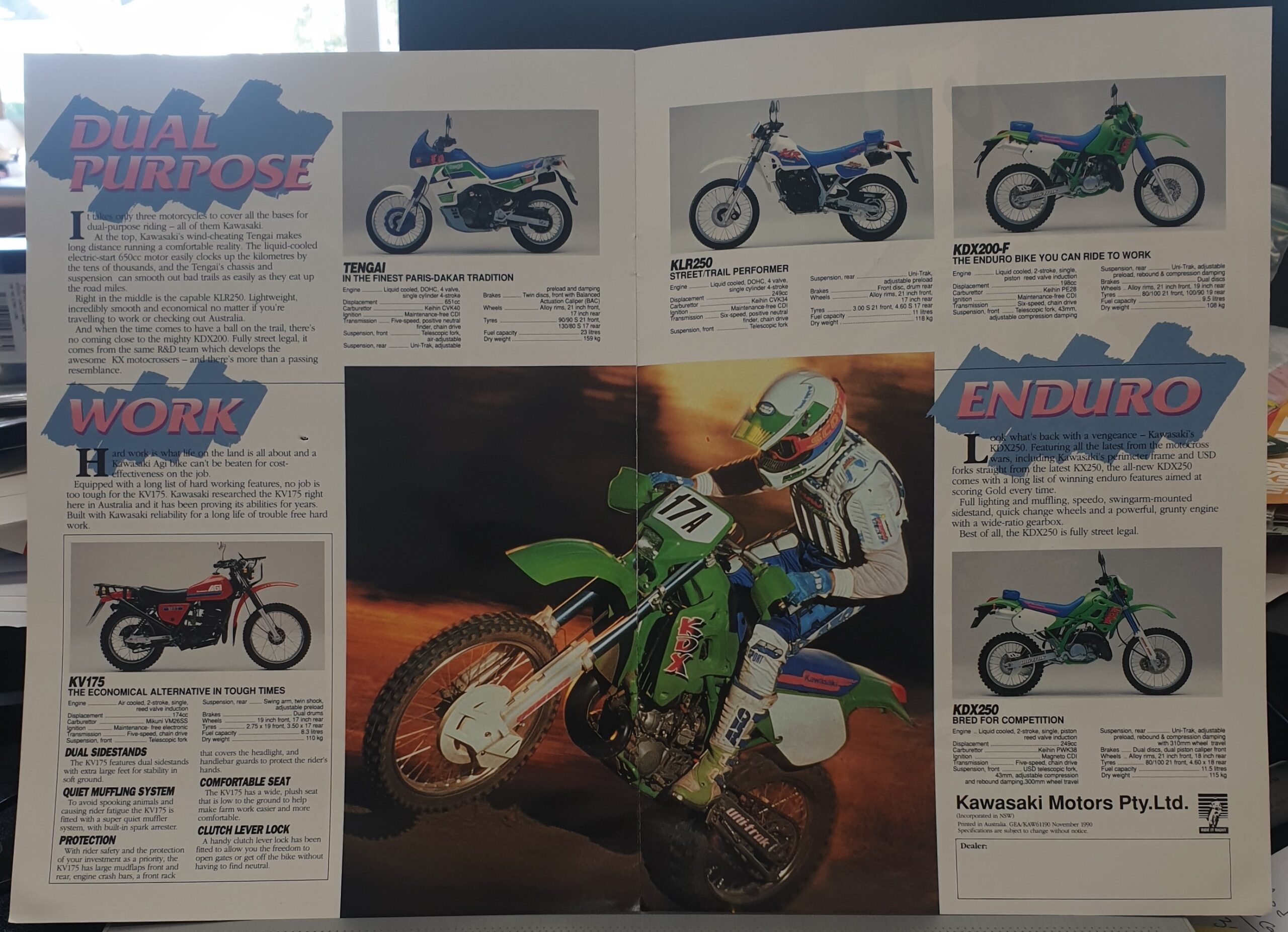 1991 KAWASAKI MODEL GUIDE BOOKLET - zPower Australia